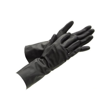 GUANTE NEGRO NEOPRENO 100% T 8   CAJA 12 UNID.