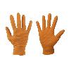 CAJA 100 UDS. GUANTES DE NITRILO NARANJA DIAMANTADO 8,5 G TALLA M