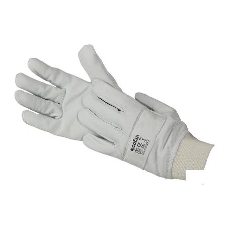 GUANTE AJUSTABLE DE PIEL DE FLOR VACUNO REFORZADO TALLA 10 VENTA UNITARIA