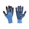 GUANTE IMPREGNADO CON PUNTOS AZULES DE NITRILO TALLA 10   CAJA 12 UNID.