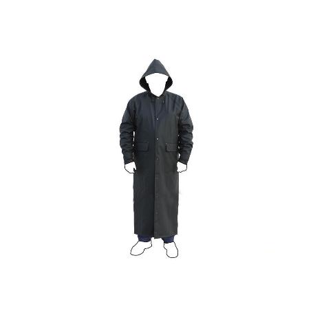 ABRIGO LARGO DE LLUVIA VERDE PU/PVC TALLA XXL