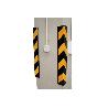 ESQUINERO RECTO 800X100X10MM AMAR/NEGRO
