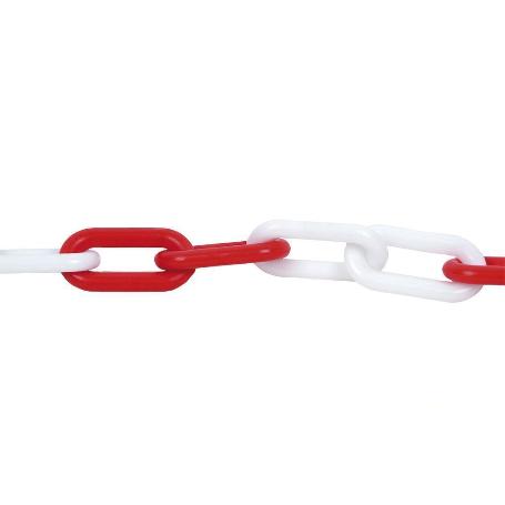 CADENA DE PLÁSTICO 8MM 30 MTS (ROJO/BLANCO)