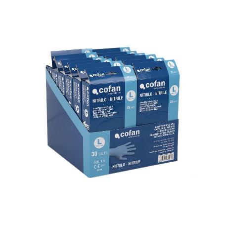 CAJA 30 UNDS. GUANTES NITRILO T-L