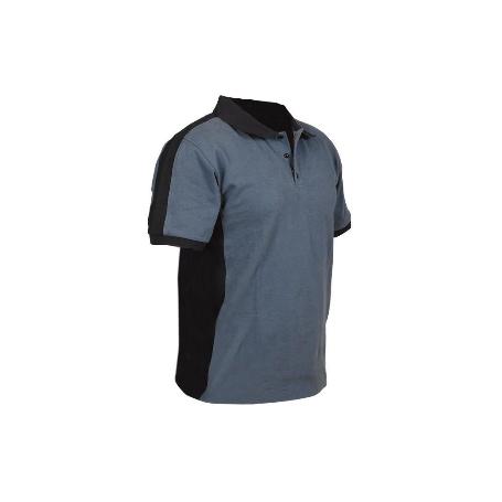 POLO BALDER ELASTANO 210 G/M2 GRIS OSCURO-NEGRO TALLA XXL