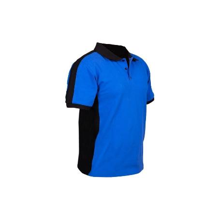 POLO FREYJA ELASTANO 210 G/M2 AZUL-NEGRO TALLA M