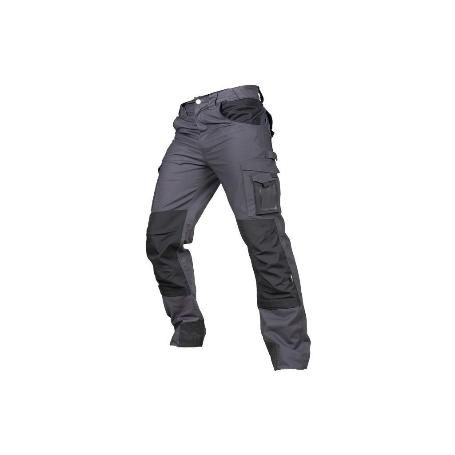 PANTALÓN DE TRABAJO HEIMDALL ELASTANO 280 G/M2 GRIS OSCURO CON DETALLES NEGROS TALLA 38