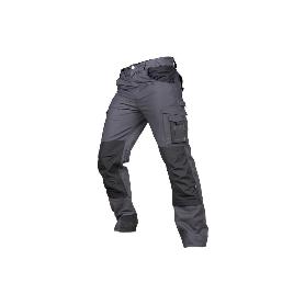 PANTALÓN DE TRABAJO HEIMDALL ELASTANO 280 G/M2 GRIS OSCURO CON DETALLES NEGROS TALLA 62