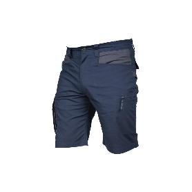 BERMUDAS DE TRABAJO TYR ELASTANO 215 G/M2 AZUL MARINO CON DETALLES GRISES TALLA 58