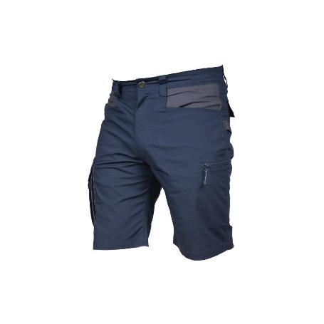 BERMUDAS DE TRABAJO TYR ELASTANO 215 G/M2 AZUL MARINO CON DETALLES GRISES TALLA 64