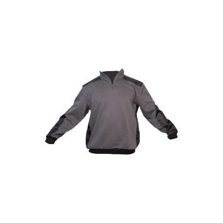 SUDADERA RANGER CUELLO CREMALLERA 280GMS GRIS-NEGRO T-M