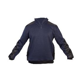 SUDADERA RANGER CUELLO CREMALLERA 280GMS AZUL-NEGRO T-XXXL