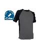 CAMISETA TRANSPIRABLE MODELO PILOTE GRIS-NEGRA 160 G/M2 TALLA-M