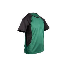 CAMISETA TRANSPIRABLE MODELO PILOTE VERDE-NEGRA 160 G/M2 TALLA-S