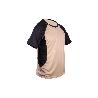 CAMISETA TRANSPIRABLE MODELO PILOTE BEIGE-NEGRA 160 G/M2 TALLA-L