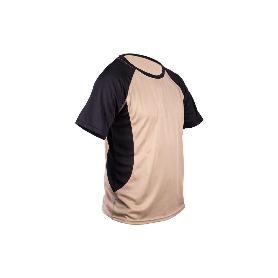 CAMISETA TRANSPIRABLE MODELO PILOTE BEIGE-NEGRA 160 G/M2 TALLA-XL