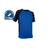 CAMISETA TRANSPIRABLE MODELO PILOTE AZUL-NEGRA 160 G/M2 TALLA-L