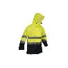 CHAQUETA DE LLUVIA DE ALTA VISIBILIDAD MODELO SAGITARIO AMARILLA Y AZUL TALLA S