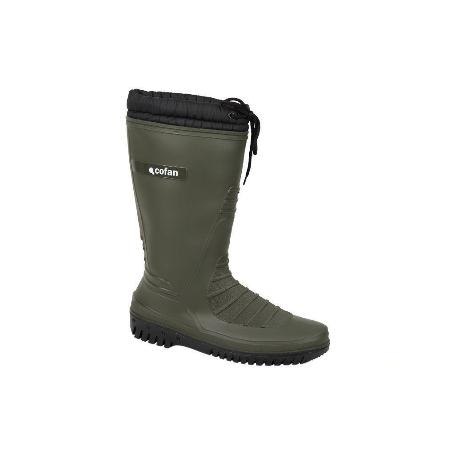 BOTA DE AGUA VERDE/NEGRA CON FORRO POLAR TALLA 41