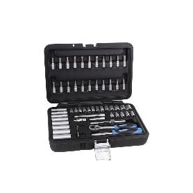 MALETIN 57 PCS PROFESIONAL VASOS Y PUNTAS 1/4