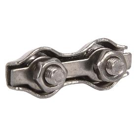 SUJETACABLES PLANOS DOBLES INOX. M-5   CAJA 10 UNID.