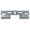 PLACA COLGADOR DOBLE 130 MM CON HUECO 42 MM   CAJA 50 UNID.