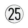 PLACA DE VELOCIDAD HOMOLOGADA 25