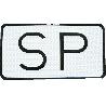 PLACA SP V-9 SERVICIO PÚBLICO 150X75 MM