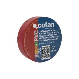 CINTA AISLANTE 180 MICRAS ROJA 19MMX20 METROS VENTA UNITARIA