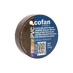 CINTA AISLANTE 180 MICRAS MARRON 19MMX20 METROS VENTA UNITARIA