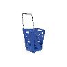 CESTA DE COMPRA CON RUEDAS Y ASA TELESCÓPICA 390X390X529 MM