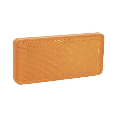 CATADIÓPTRICO RECTANGULAR ÁMBAR 94 X 44 MM CON ADHESIVO