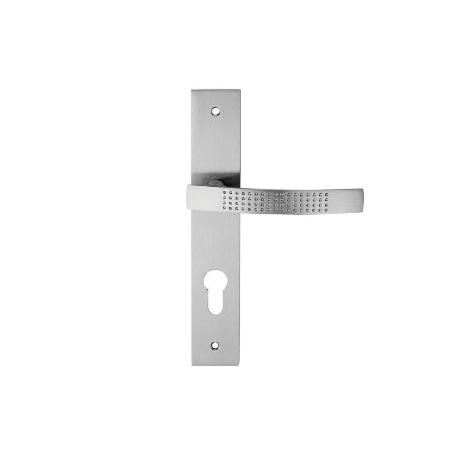 JUEGO MANIVELA CON PLACA Y HENDIDURA CERRADURA ALU-ZAMAK