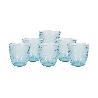 PACK 6 VASOS DE AGUA VIDRIO 29 CL COLOR AZUL MODELO ÓPALO