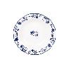 VAJILLA DE PORCELANA CON DETALLE FLORAL AZUL ESMALTADO DE FORMA IRREGULAR 18 PIEZAS