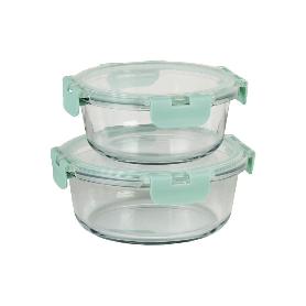 SET DE 2 RECIPIENTES DE BOROSILICATO MODELO AGATHA 620 ML - 950ML
