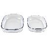 SET DE 2 FUENTES OVALADAS ANCHAS DE VIDRIO BOROSILICATO MODELO BARITINA 2700 ML - 3800 ML