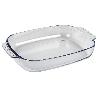 SET DE 2 FUENTES OVALADAS ANCHAS DE VIDRIO BOROSILICATO MODELO BARITINA 2700 ML - 3800 ML