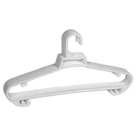 PACK DE 6 PERCHAS BLANCAS  38 X18 CM