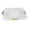 TARTERA RECTANGULAR AZUL OPACA PAVLOVA CON ASAS 38 X 28 X 13 CM VENTA UNITARIA