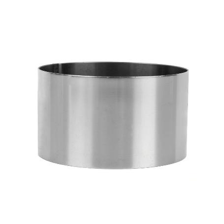 MOLDE REDONDO PARA EMPLATAR ACERO INOXIDABLE  8 X 4.5 CM