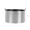 MOLDE REDONDO PARA EMPLATAR ACERO INOXIDABLE  8 X 4.5 CM