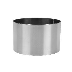 MOLDE REDONDO PARA EMPLATAR ACERO INOXIDABLE  10 X 6 CM