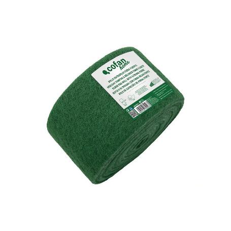 ROLLO ESTROPAJO FIBRA FUERTE VERDE 14X6 M   CAJA 5 UNID.