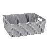 CESTA  MULTIUSOS  12L 36X28X13.5CM AZUL CIELO   CAJA 6 UNID.