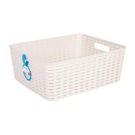 CESTA  MULTIUSOS 12L 36X28X13.5 CM BEIGE VENTA UNITARIA