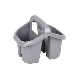 ESCURRECUBIERTOS  CON ASA GRIS  19.5X15.5X16CM   CAJA 6 UNID.