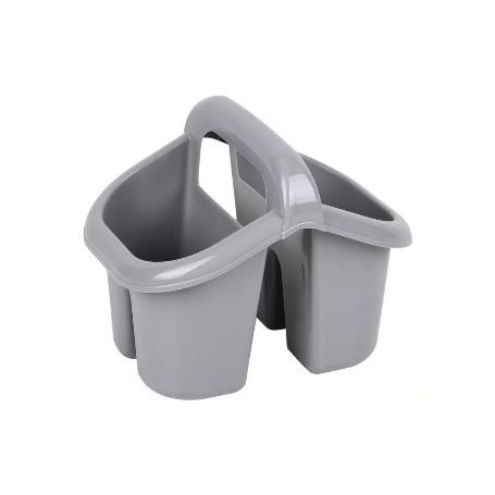 ESCURRECUBIERTOS  CON ASA GRIS  19.5X15.5X16CM   CAJA 6 UNID.