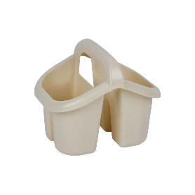 ESCURRECUBIERTOS  CON ASA BEIGE 19.5X15.5X16CM VENTA UNITARIA