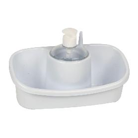 ESTROPAJERO CON DOSIFICADOR BLANCO 26X13X16.5CM VENTA UNITARIA